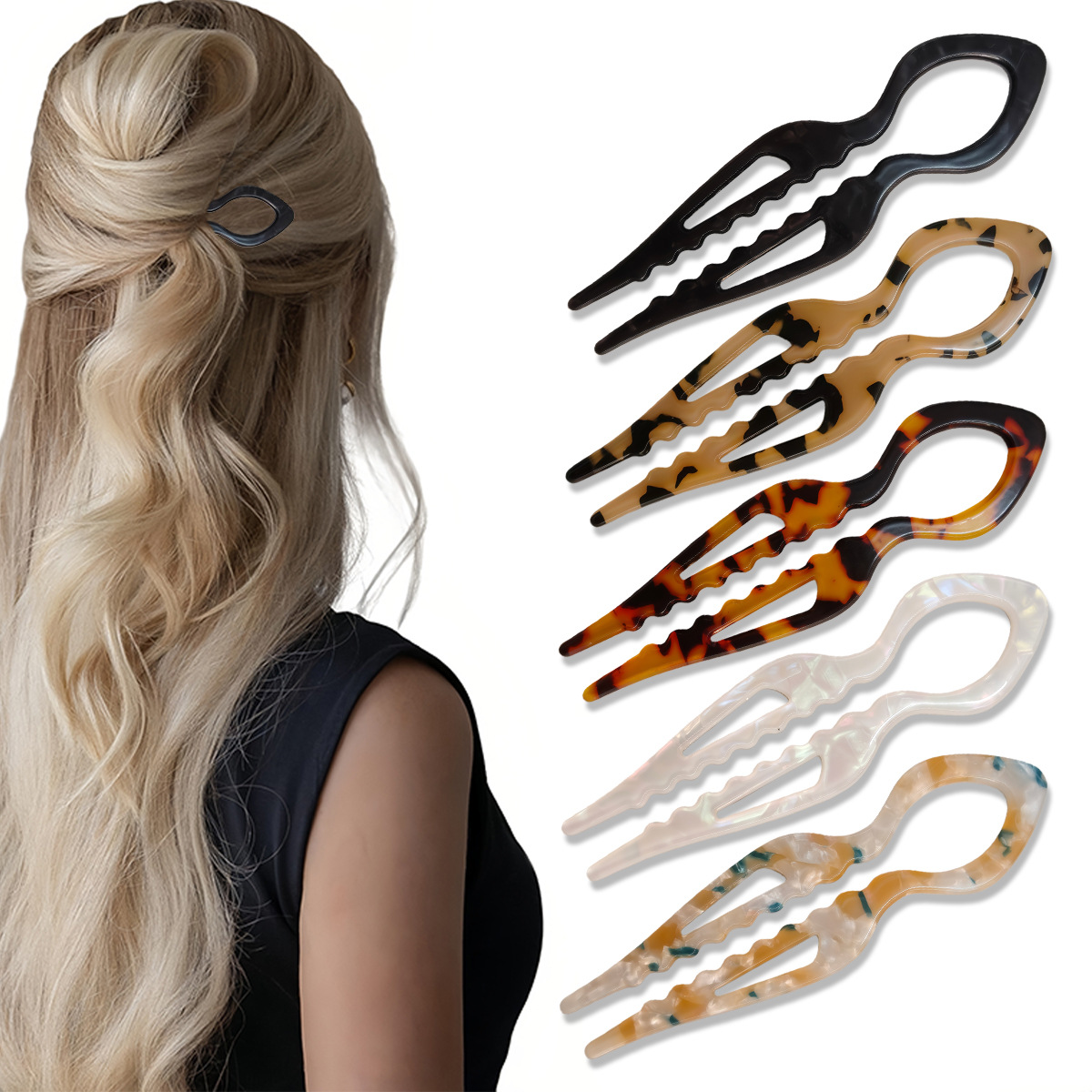 Women Accessories On Sale - U Şeklinde Saç Tokaları Kaplumbağa Kabuğu