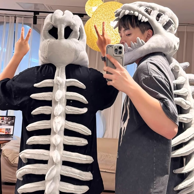 Women'S Clothing And Accessories - Dinozor İskeleti Cosplay Kostüm 3D Sevimli