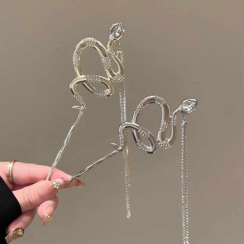 Women Accessories Chain - 1 adet Yılan Saç Tokası, Yılan