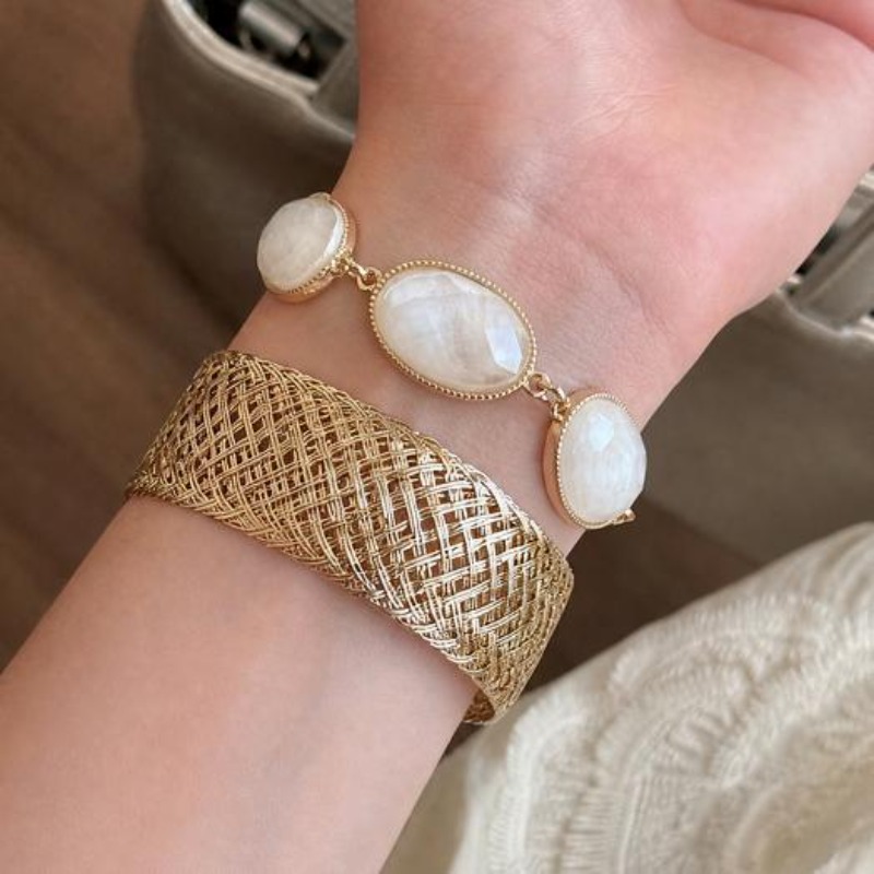 Bohemian Dokuma Reçine Oval Bi - Resin Bangle Bracelet incelemesi ve fiyatı