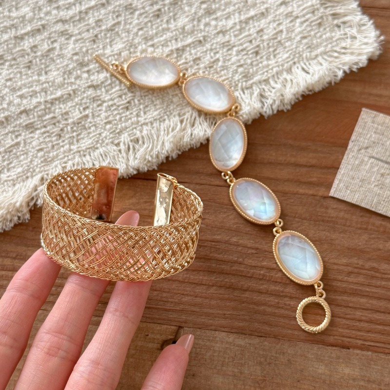 Bohemian Dokuma Reçine Oval Bi - Resin Bangle Bracelet incelemesi ve fiyatı