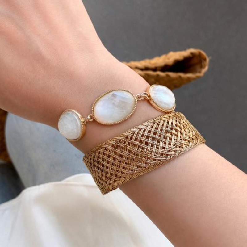 Bohemian Dokuma Reçine Oval Bi - Resin Bangle Bracelet incelemesi ve fiyatı